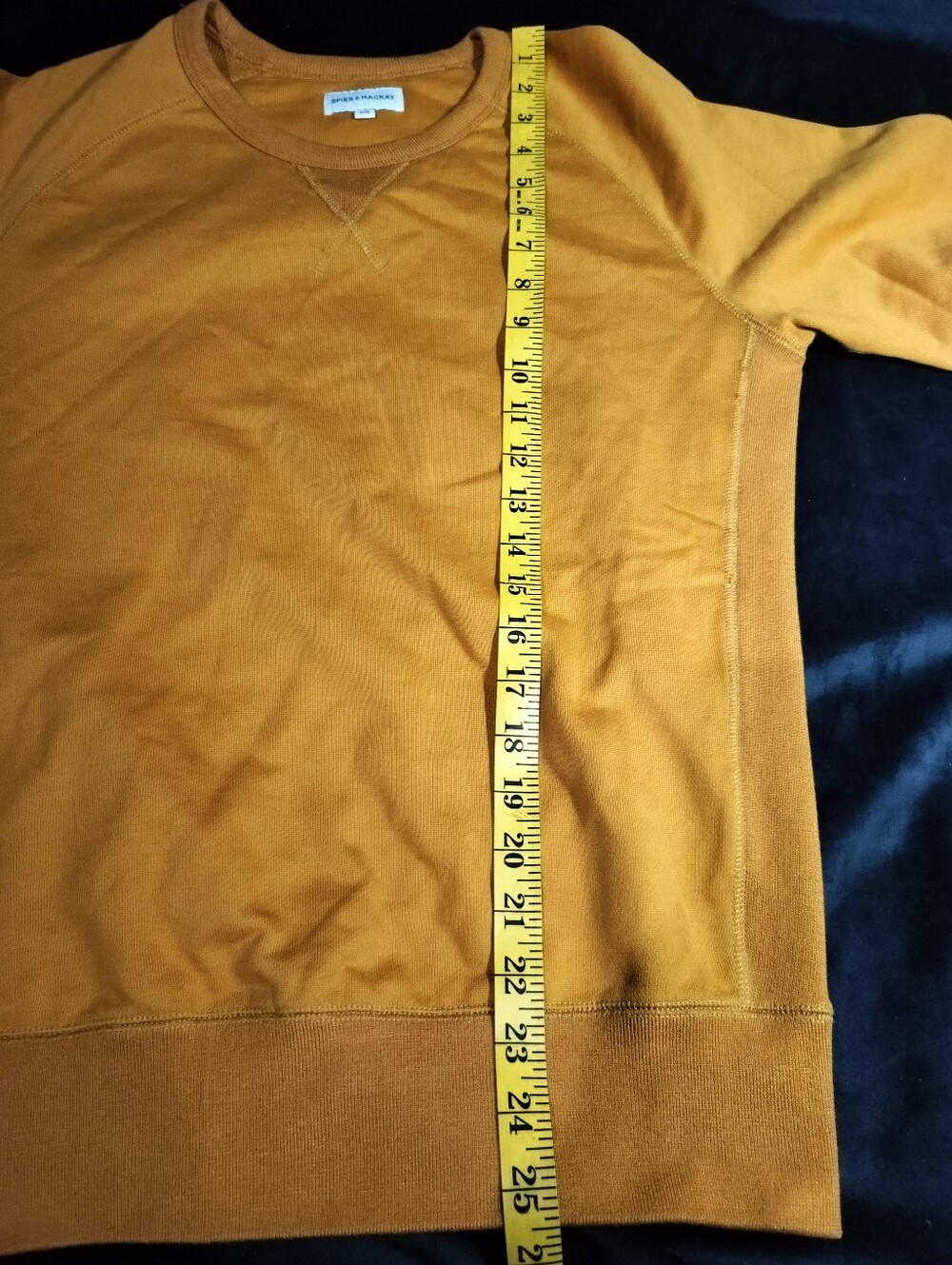 Spier & Mackay Premium Cotton Mustard Crewneck Sweatshirt Designer - XS - Picture 5 of 9